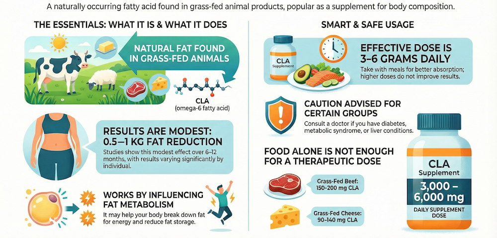 claconjugatedlinoleic acid benefits infographic