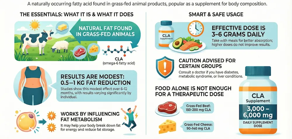 claconjugatedlinoleic acid benefits infographic