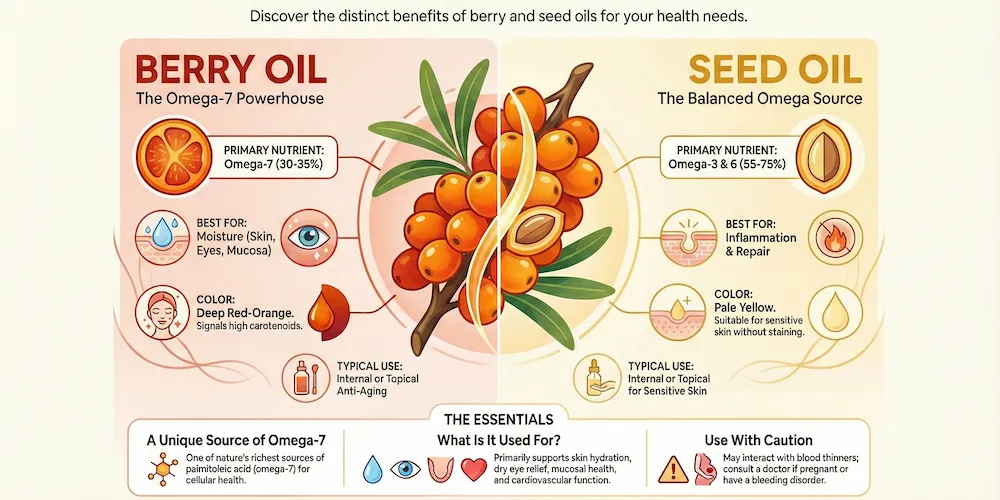 sea buckthorn oil benefits infographic
