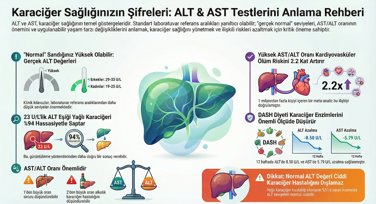 karaciger fonksiyon testleri alt ast infografik