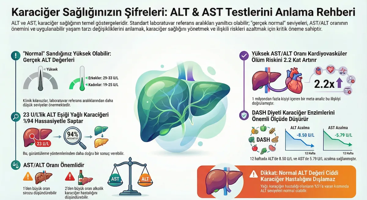 karaciger fonksiyon testleri alt ast infografik