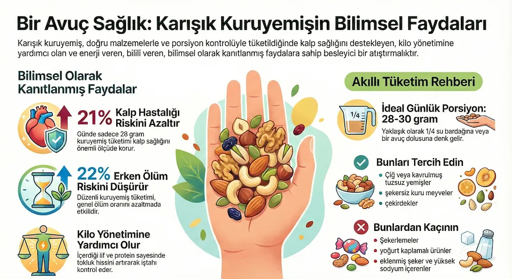 Karışık Kuruyemiş İnfografik