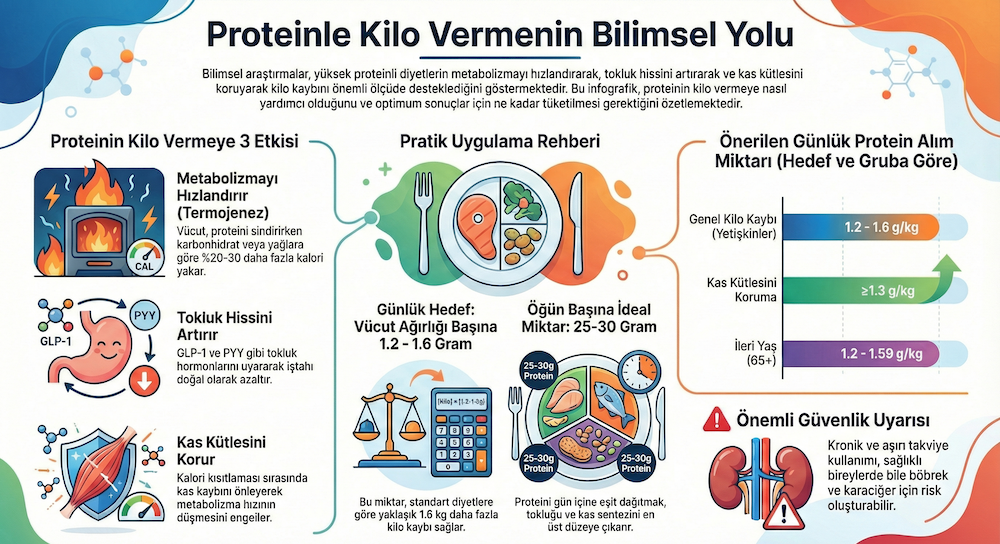 kilo vermek icin protein faydaları İnfografik