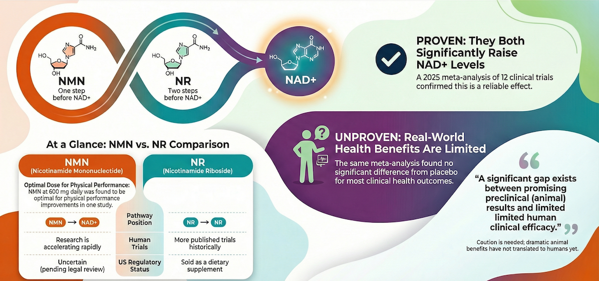 NMN vs NR Comparison Infographic