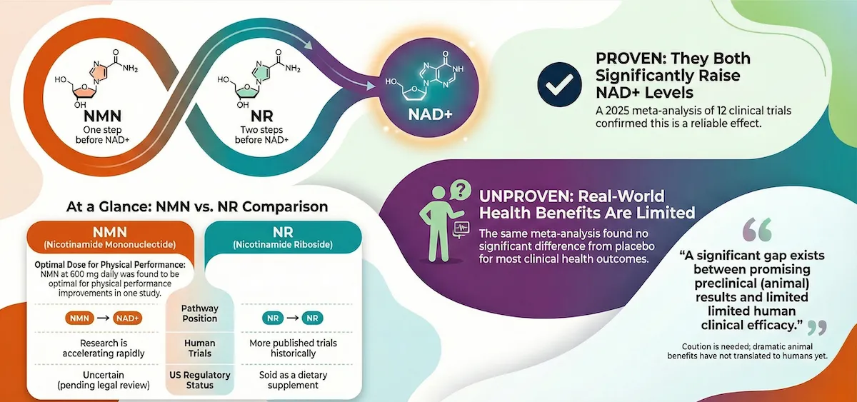 NMN vs NR Comparison Infographic