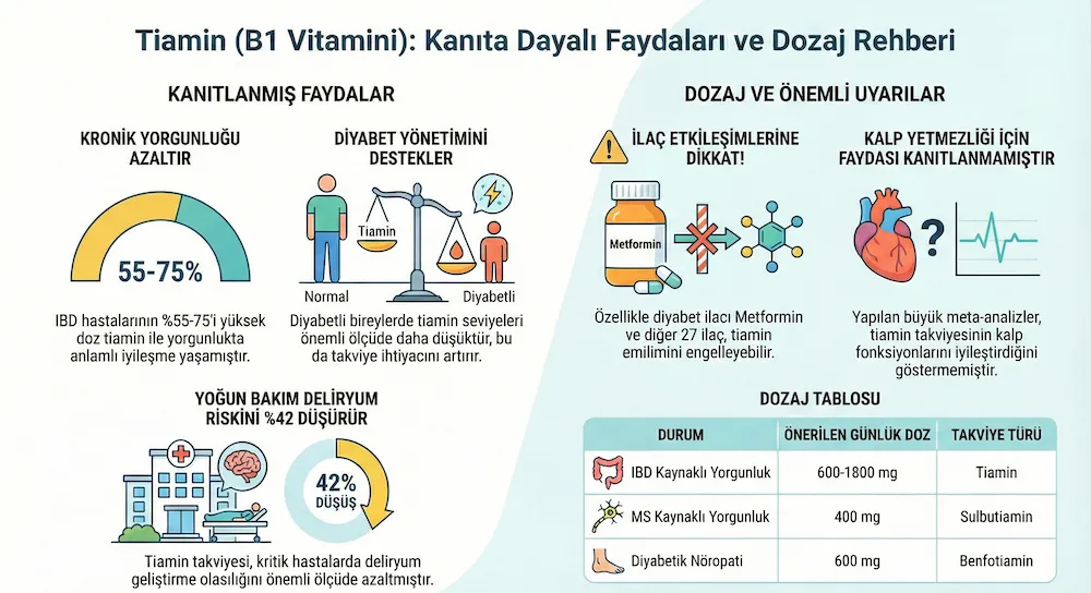 tiamin b1 faydaları infografik