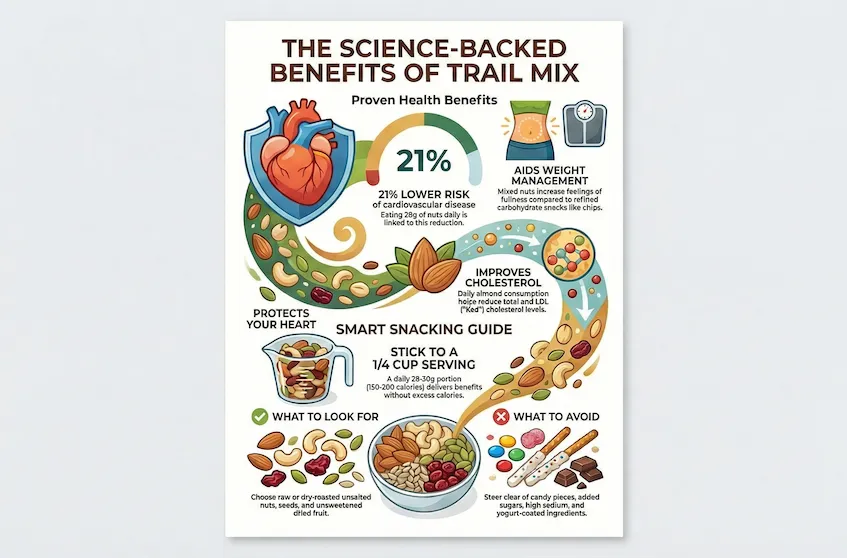 Trail Mix Benefits Infographic