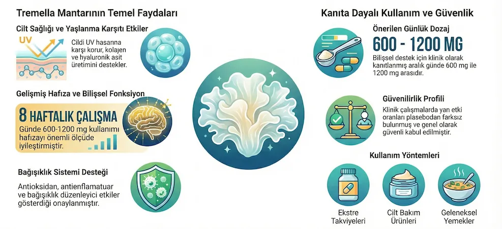 tremella mantari faydalari infografik