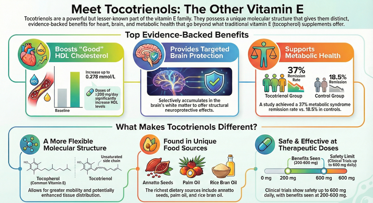 vitamin e tocotrienols benefits infographic