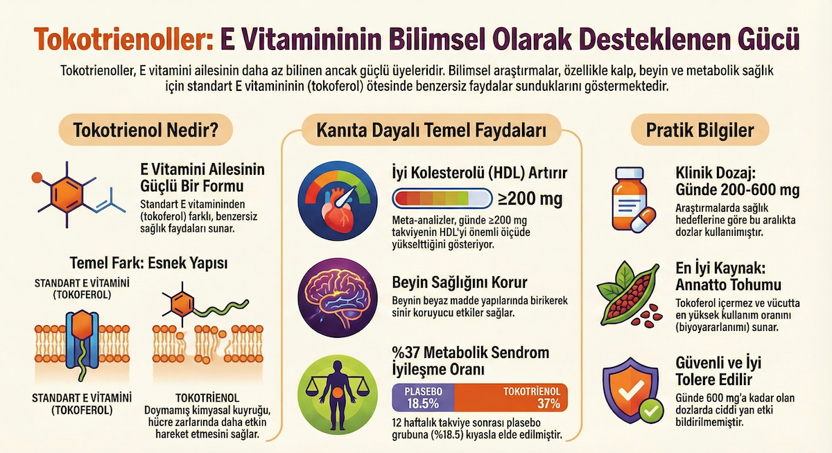 vitamin e tokotrienol faydaları infografik