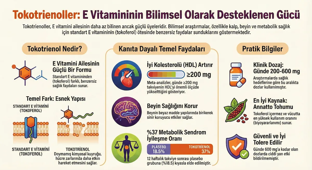 vitamin e tokotrienol faydaları infografik
