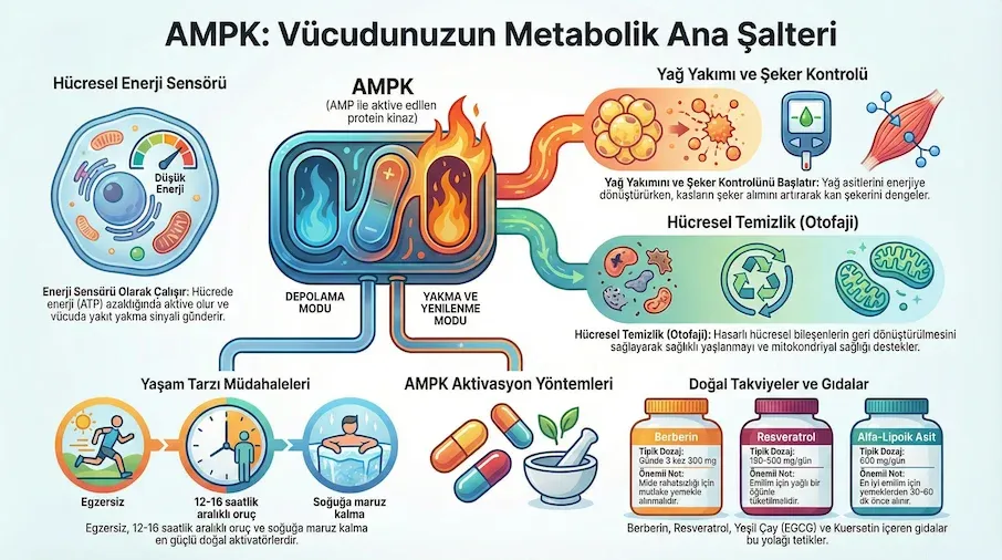 ampk aktivasyon infografik