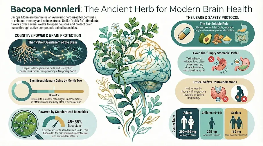 bacopa monnieri benefits infographic