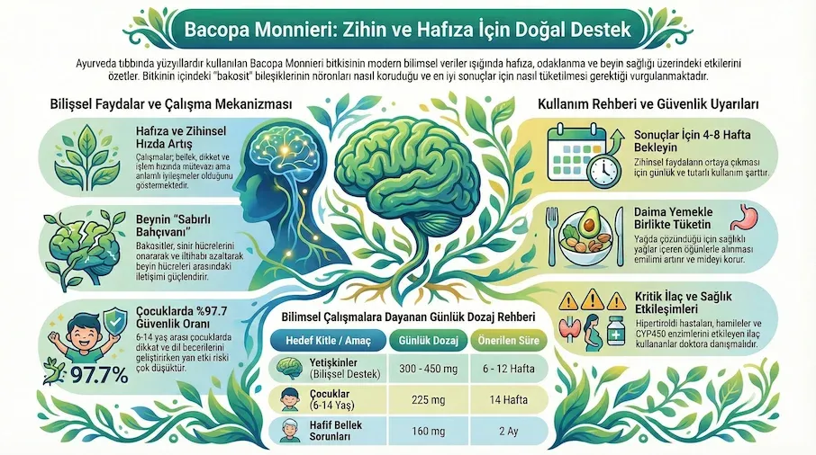 bacopa monnieri faydalari infografik