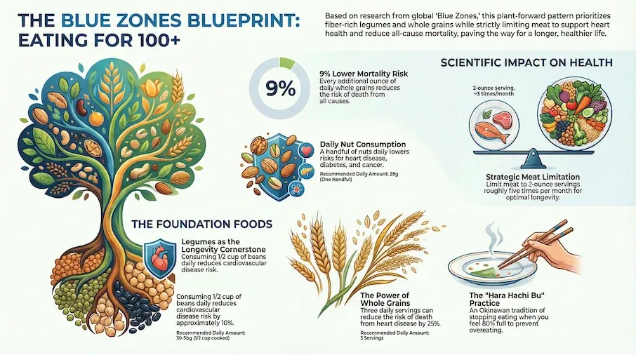 blue zones diet infographic