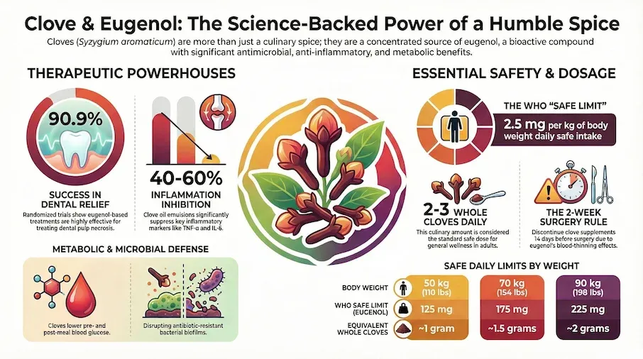 clove benefits infographic