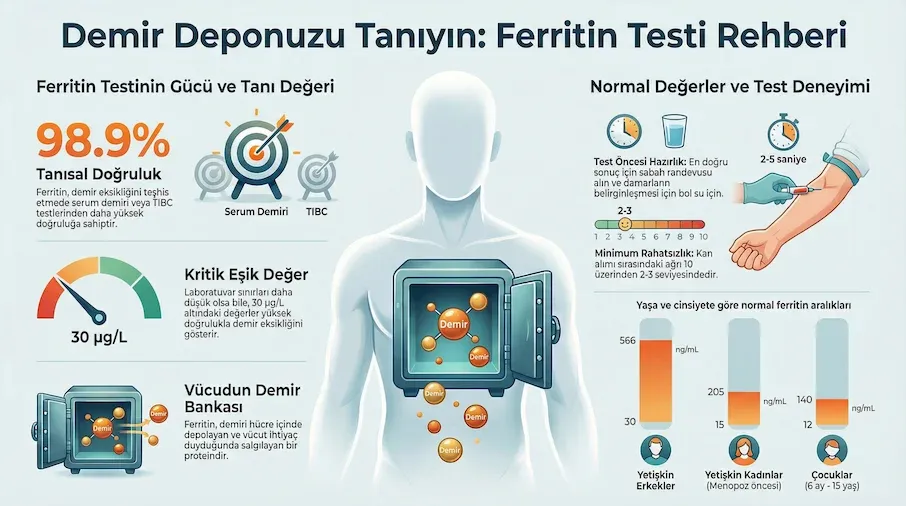 demir paneli ferritin testi infografik