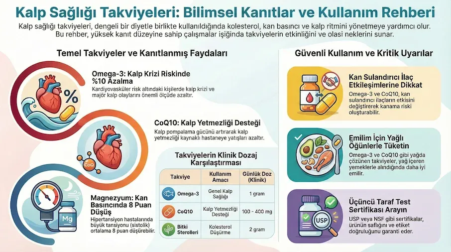 kalp sagligi takviyeleri infografik