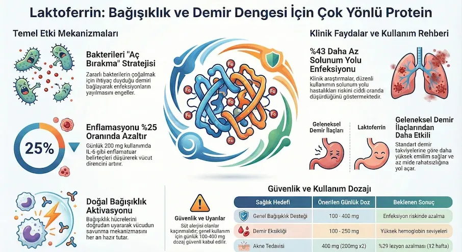 laktoferrin faydalari infografik