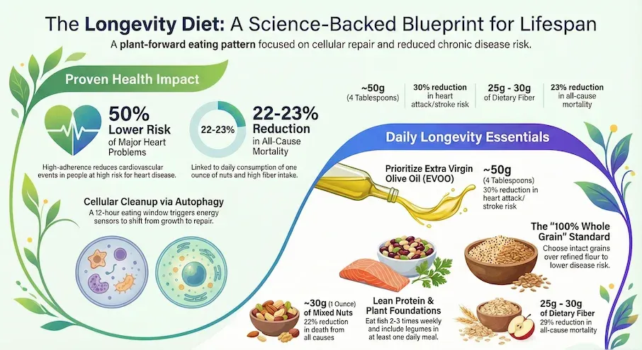 longevity diet infographic
