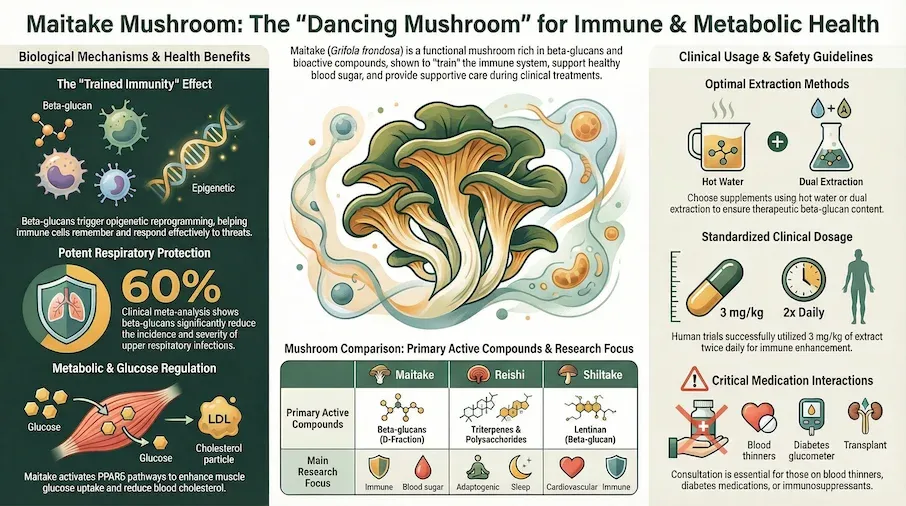 maitake mushroom infographic