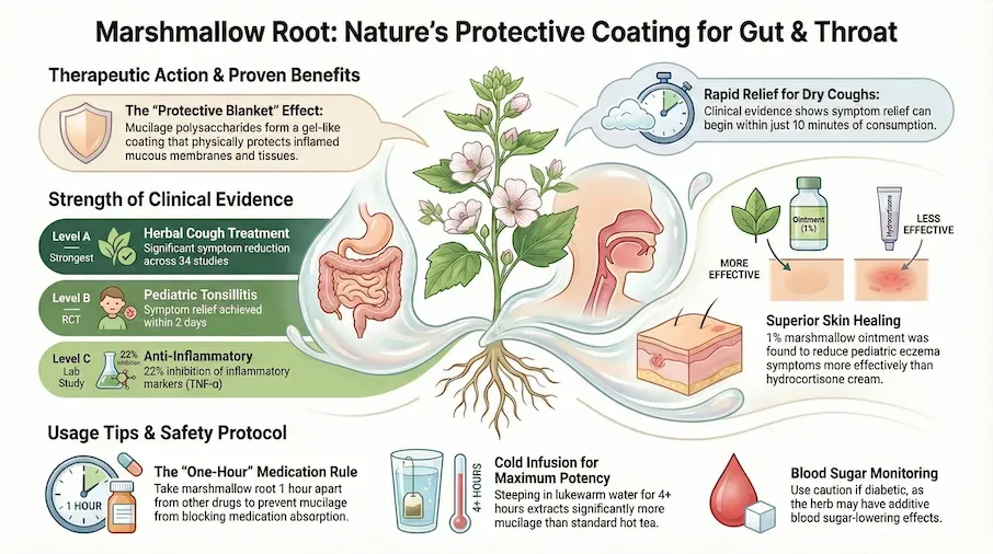marsmallow root benefits infographic