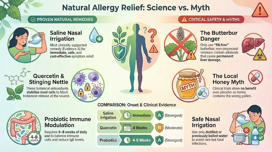 natural allergy relief infographic
