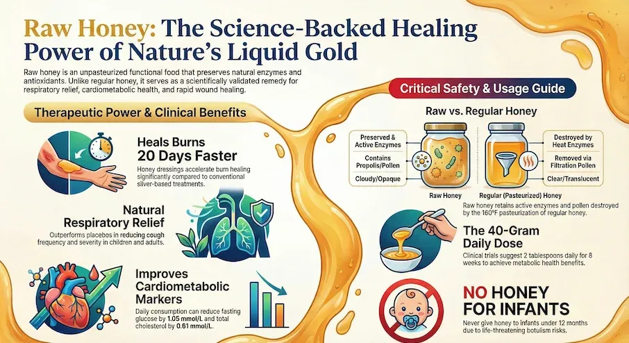 raw honey benefits infographic