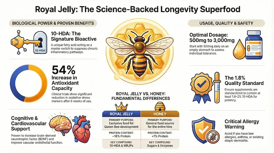 royal jelly benefits infographic