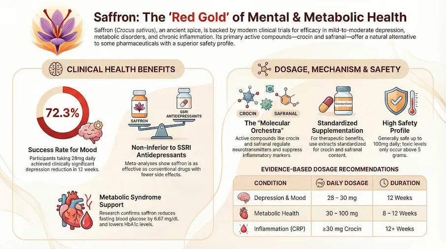 Saffron Benefits Infographic