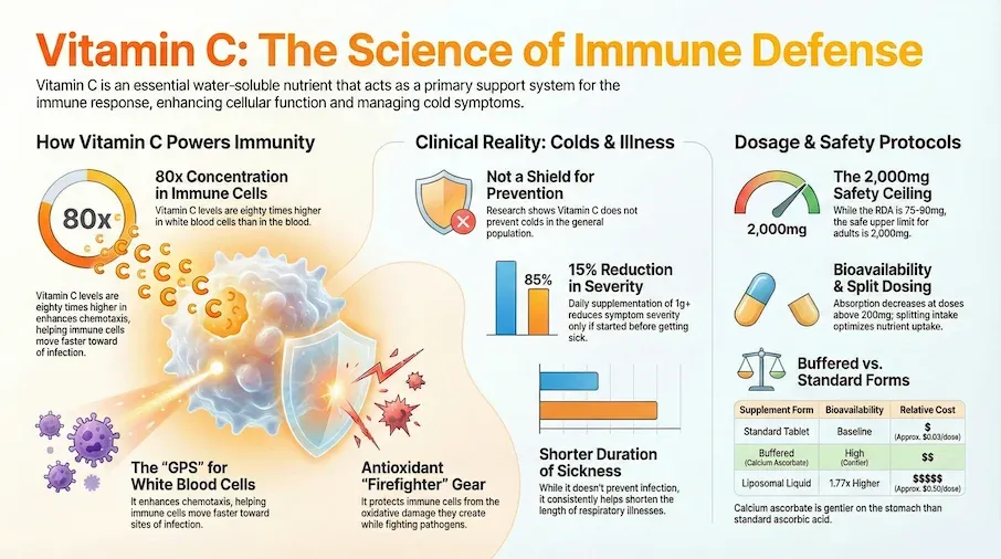 vitamin c immune support infographic