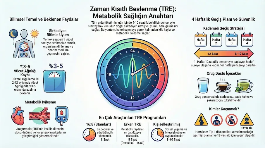 zaman kisitli beslenme infografik